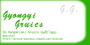 gyongyi gruics business card